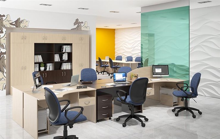 Набор мебели в офис SIMPLE с эргономичными столами и тумбами в Липецке - изображение 5